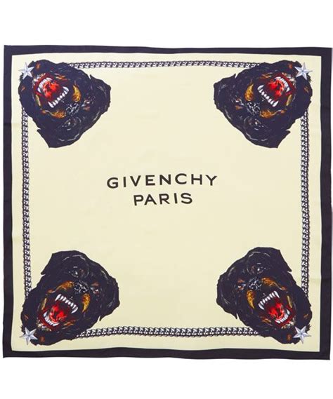 Givenchy Rottweiler Silk Twill Scarf 